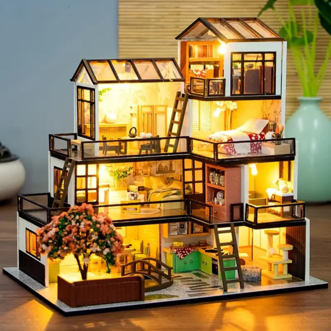 DIY Wooden Miniature House Kit 